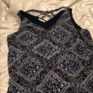 Maurices Blue Floral Print Tank